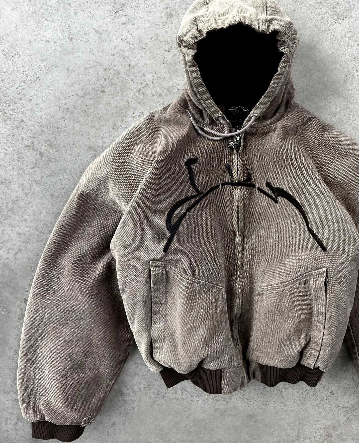 Street Star Simple Design Zipper Hoodie Male Cool Upper Body Embroidery Trend Brand Loose Fashion Zipper Sweater Female Rookie W250215