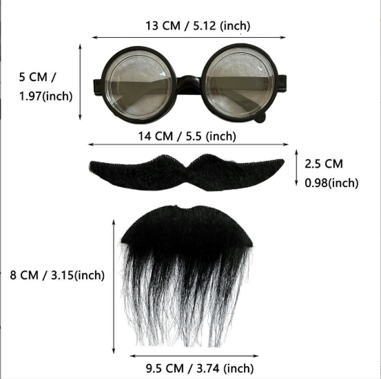 Halloween creative funny photobeard simulation props dance party funny beard men beard glasses