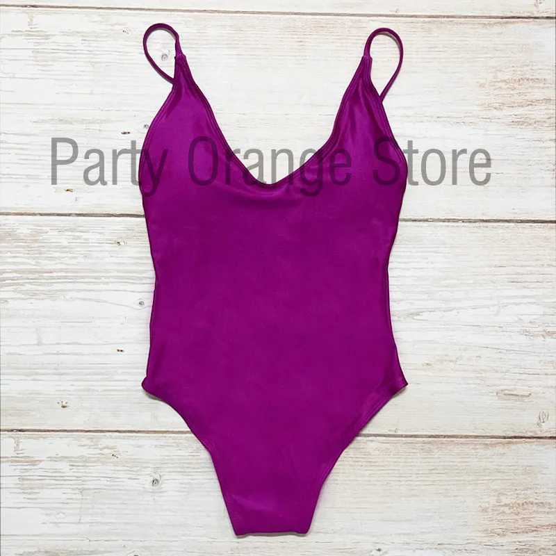 Solid swimsuit women 2023 one-piece swimsuit sexy apron swimsuit wholesale swimsuit monokiniW250214