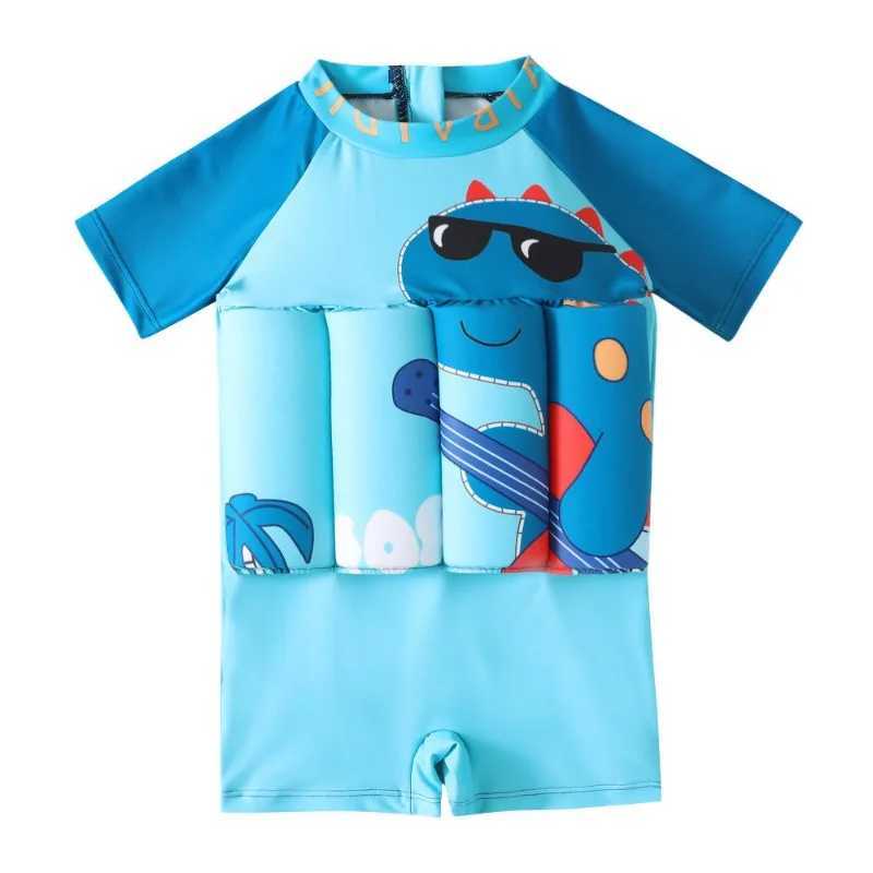 Boys Buoyancy Swimsuit Boys Short-sleeved One-piece Swimsuit Childrens Infant Swimsuit One Hair Swimsuit MensXJ250214