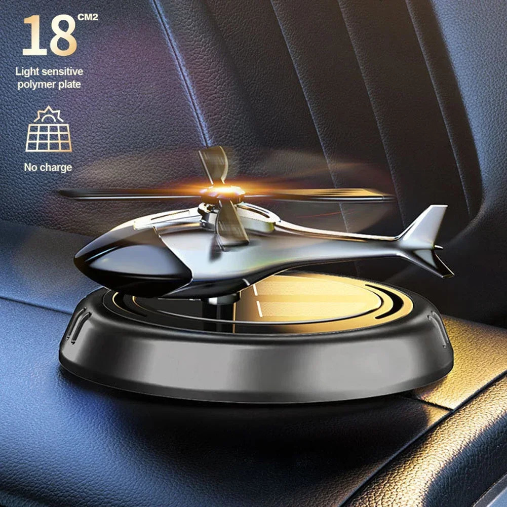 Solar Car Fragrance Helicopter Car Air Freshener ornaments Decor Interior Decoration Solar Rotating Aroma Diffuser for Office 250214