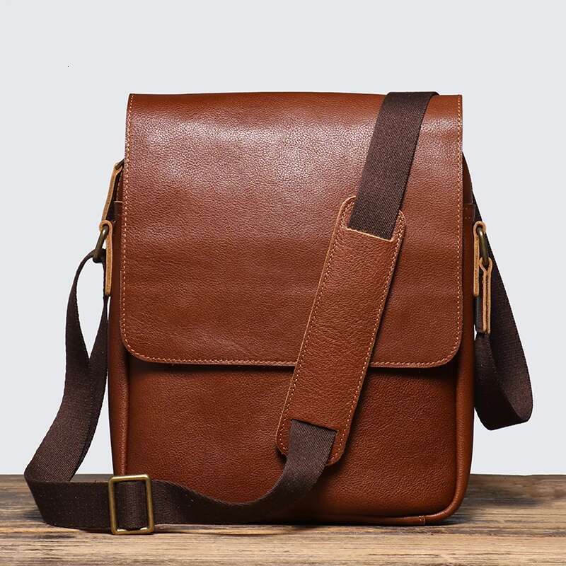 Men's Shoulder Sg Bags Vintage Fashion Satchel Bag Vegetable Tanned Leather Crossbody 9.7 Inch Mini Ipad Leathfocus