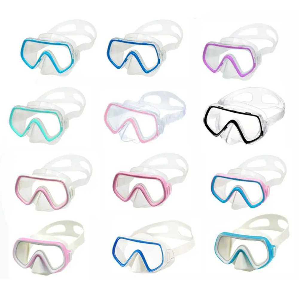 PVC Strap Kids Swim Goggles Anti Fog with Nose Cover Pool Swim Eyewear Vibrant Colors Anti-Leak Snorkel Swimming Goggles Girls Z250215