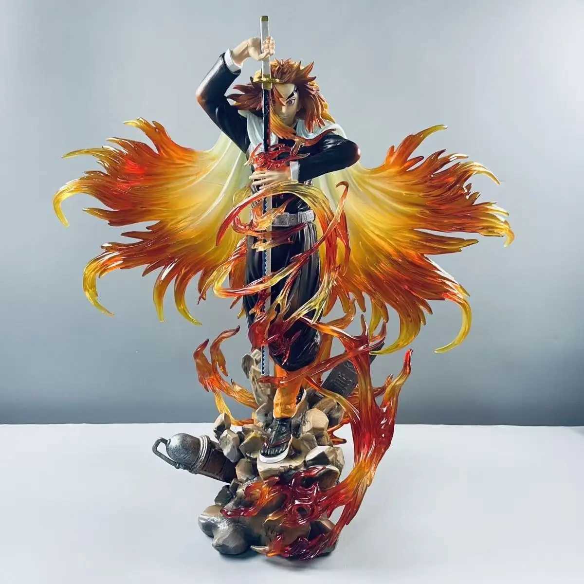 30cm Demon Slayer Figures Rengoku Kyoujurou Figures Anime Figure Pvc Model Statues Collection Room Decoration Table Toys Gifts W250214