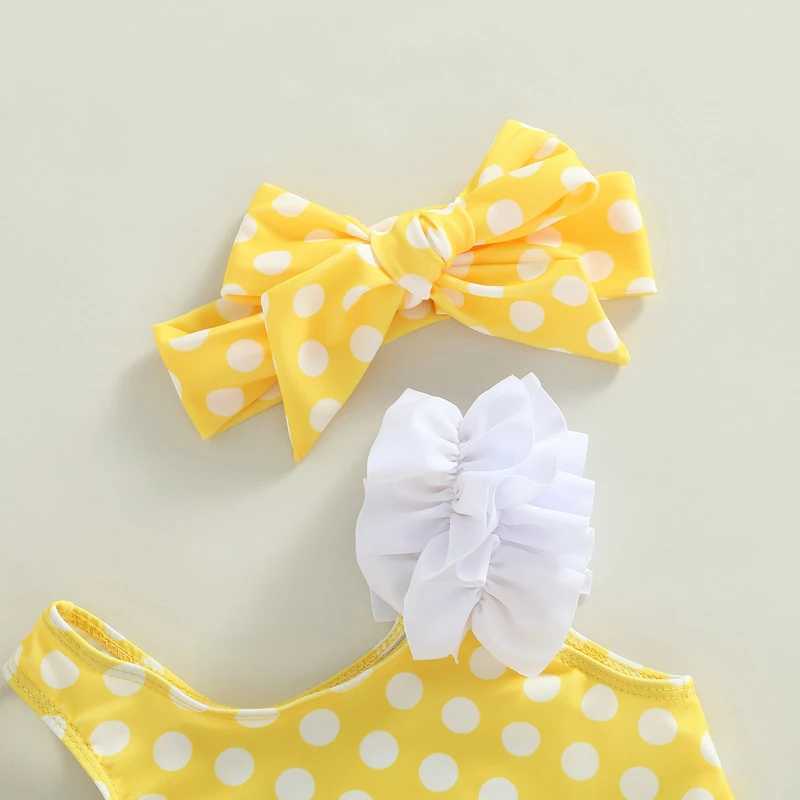 2022-06-11 Lioraitiin 0-3Years Kid Girls 2pcs Swimsuit Sleeveless Dot / Cup Cake Print Tops Summer Beach ShortsXJ250214