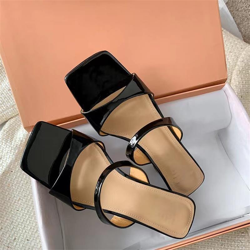 Women Slippers Fashion High Heel Simple Design Versatile Triple Black Apricot Free shipping