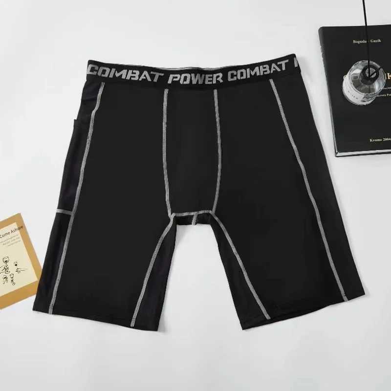 High Performance Mens Compression Shorts With Pocket - Quick Dry Breathable Stretchy Base Layer For Sports GymT250210