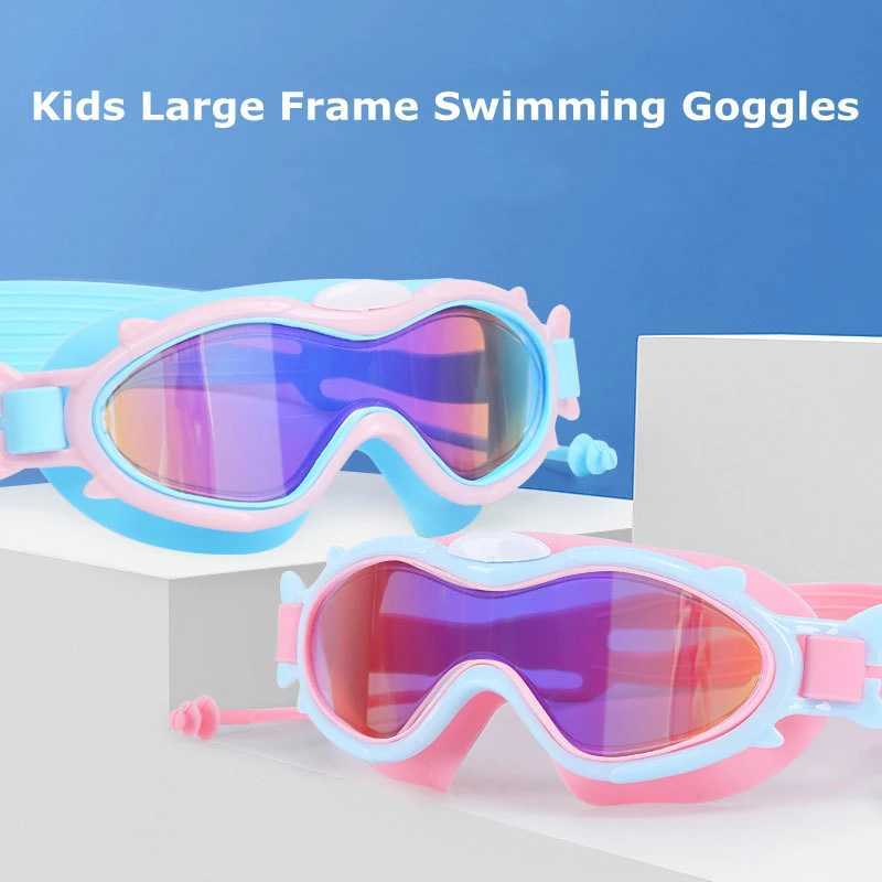Professional Swimming Goggles Kids Swimming Glasses Diving HD Waterproof Anti-fog UV Protection 4-15 Years Children Swim Eyewear Z250215