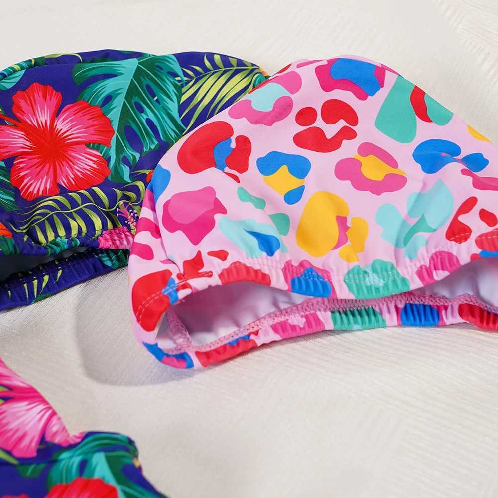 Elinfant Baby 0-2Y Newborn Infant Toddler Baby Boy Girl Swimsuit Short Sleeve Swimwear Beachwear Suit With HatXJ250214