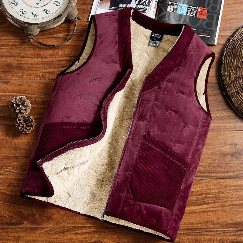Autumn Winter Men Cotton Vest Jacket Thicken Warm Fashion Trend Jackets Male Coat Casual Waistcoat Brand Top Clothing Sportswear