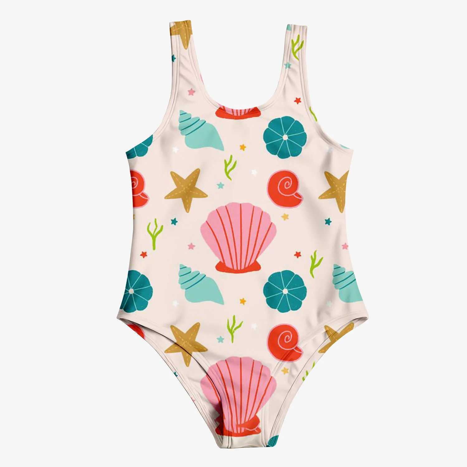 Summer Fashion Childrens Swimsuit Cute 3D Printed Girls Swimsuit Trendy Beach Par Vacation Comfortable Diving SportsXJ250214