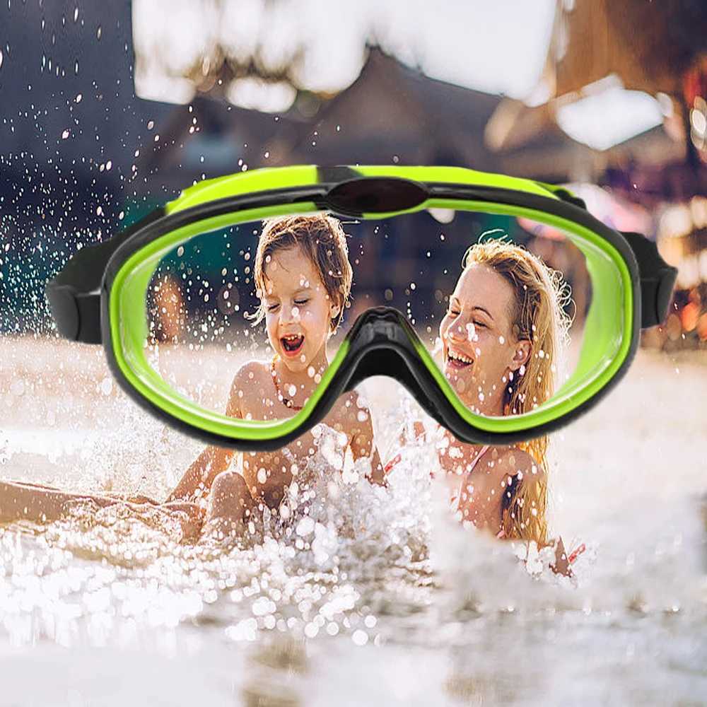 Waterproof Silicone Swimming Goggles for Kids Big Frame HD Swim Glasses Anti-Fog Eyewear Swim Accessories Z250215