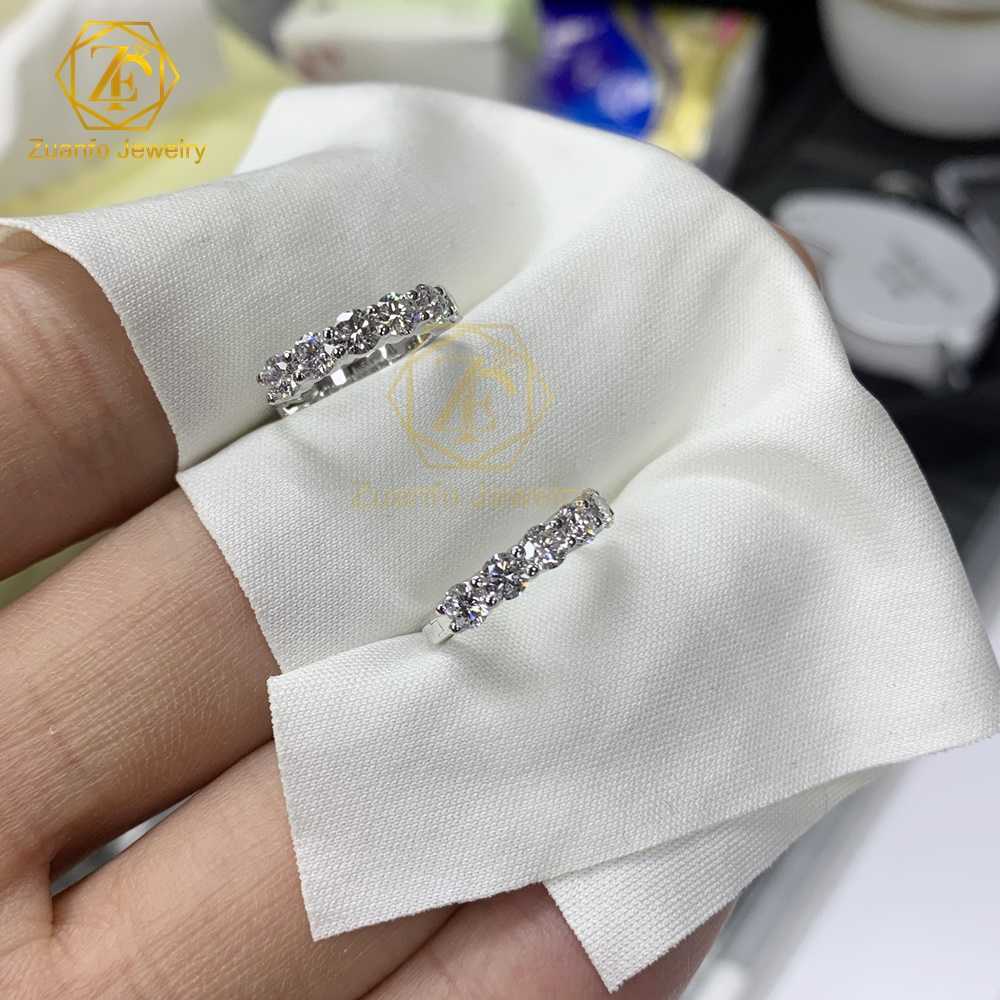 2024 New Trendy 14K 3MM Round Brilliant Cut DEF VVS/VS Lab Diamond Earrings Hoop for Women