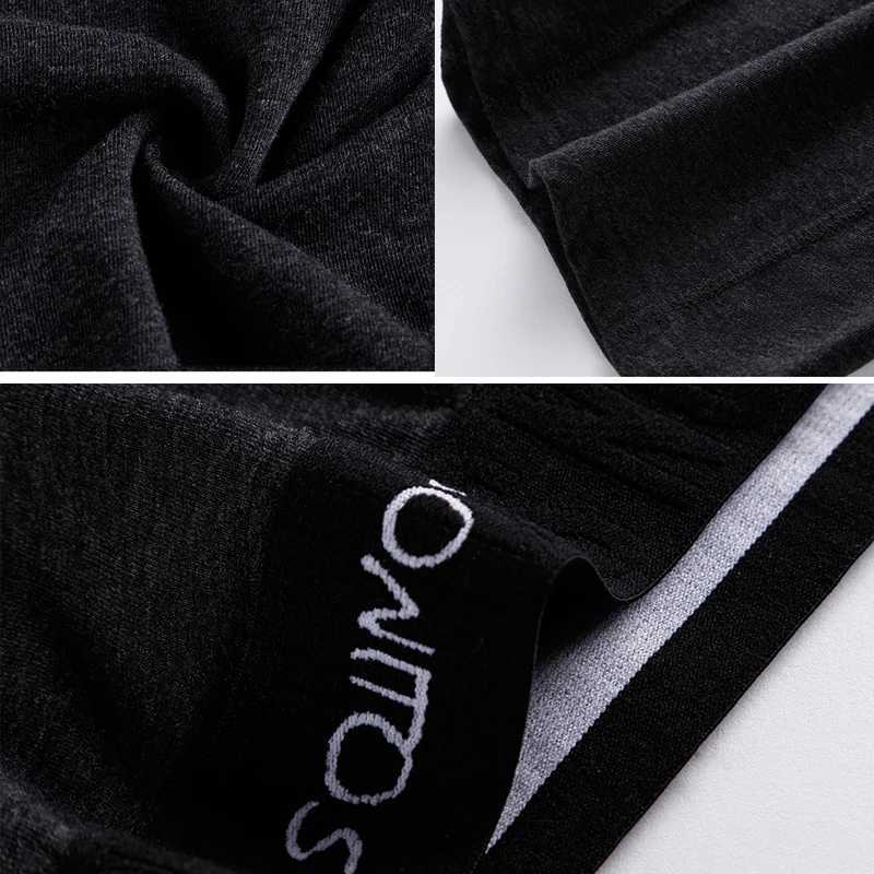 4pcs long boxers for men underwear plus size Mens panties sexy long leg underpants cotton Mens boxer shorts fashion male TrunkT250210
