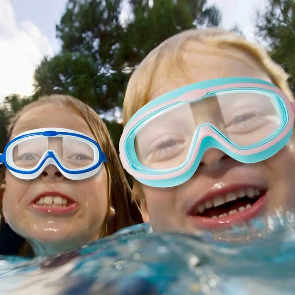 Big Frame Swim Goggles Anti-Fog Wide View Scuba Diving Goggles Candy Color Swimming Glasses with Earplugs for Adult Youth Z250215