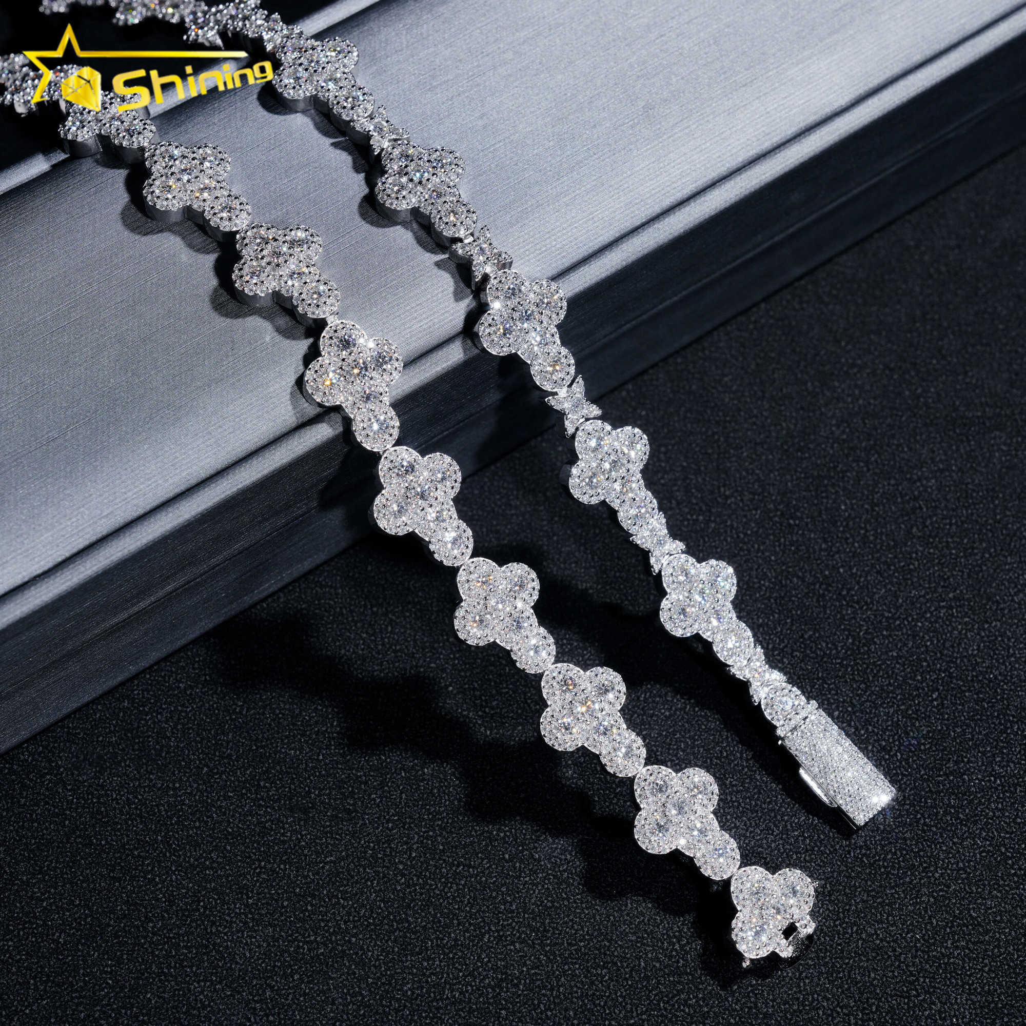 Hot sale Cross Bracelets 925 sterling silver pass diamond tester GRA certified VVS moissanite tennis bracelets