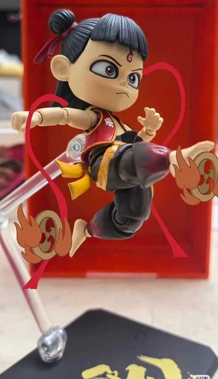 Nezha 2 Conquers The Dragon King Shf And Zha Ao Bing 2025 Movie Anime Figure Joints Mobility Desktop Collect Model Gifts Genuine X250214