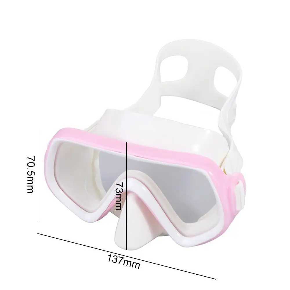 PVC Strap Kids Swim Goggles Anti Fog with Nose Cover Pool Swim Eyewear Vibrant Colors Anti-Leak Snorkel Swimming Goggles Girls Z250215