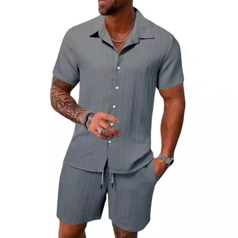 2025S designer summer men casual shirt short sleeved beach set top pants T-shirt shorts