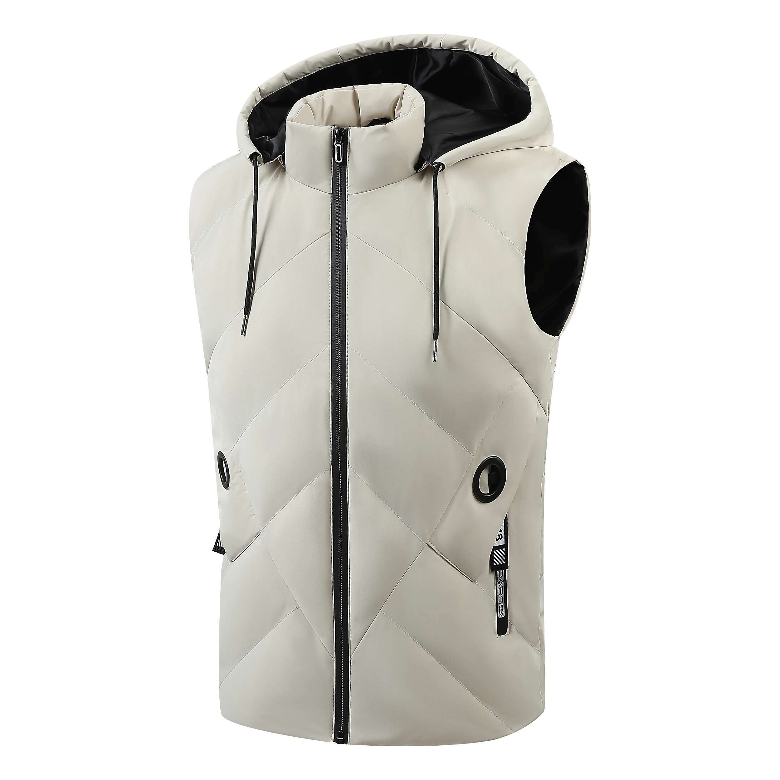 2024 new fashion spring autumn down cotton vest men's jacket young leisure winter self-cultivation