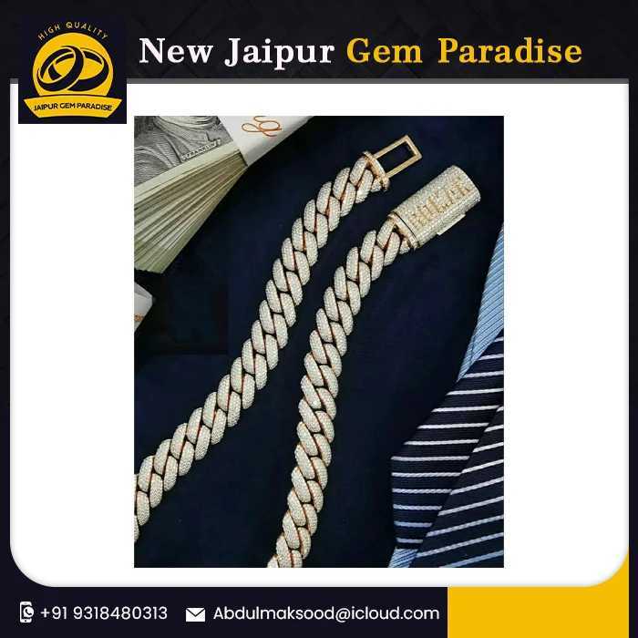 Custom Lock 16mm Miami Cuban Link Chain Vvs Moissanite Diamond Stubbed 925 Sterling Silver Rose Gold Plated 18-24