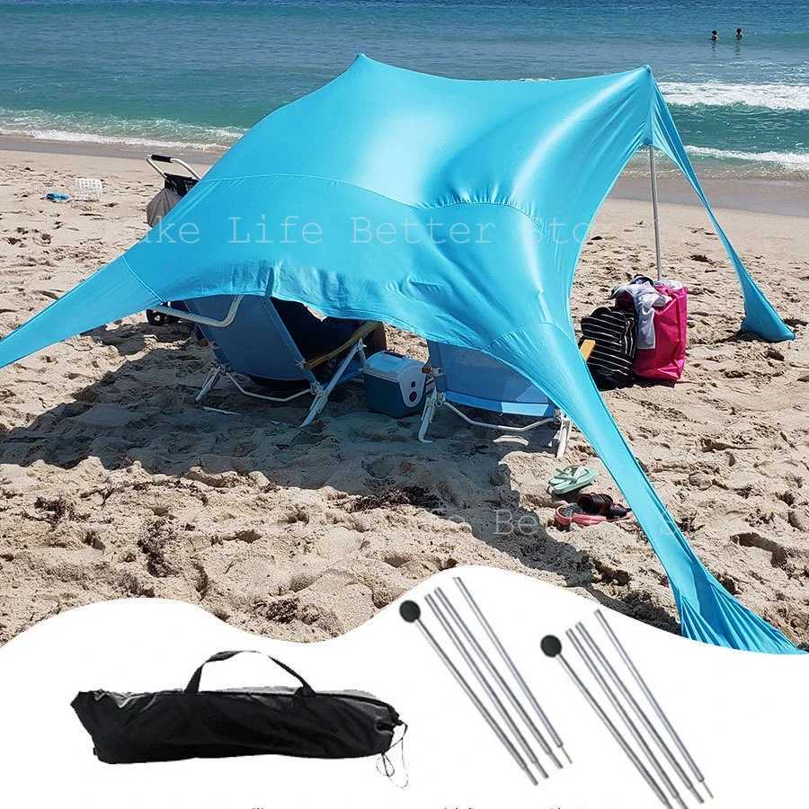 300x300 Beach Tent Sunshade Large Awning Ultralight Sun Shelter for Sea Outdoor UV Resistant Patio Shade Camping Waterproof Tent X250215