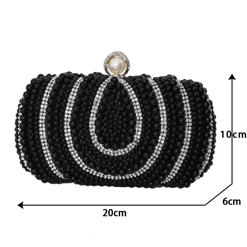 Beaded Pearl Evening Clutch Bag Women Wedding Bridal Dinner Party Purse Female Stylish Bags 250213Z