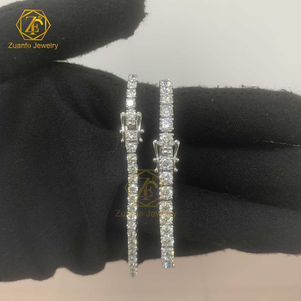 Hot Selling DEF Lab Grown Tennis Chains Unisex 2mm-4mm 14k-18k Real Gold Iced out Bracelets with Diamond Weddings Parties Gifts