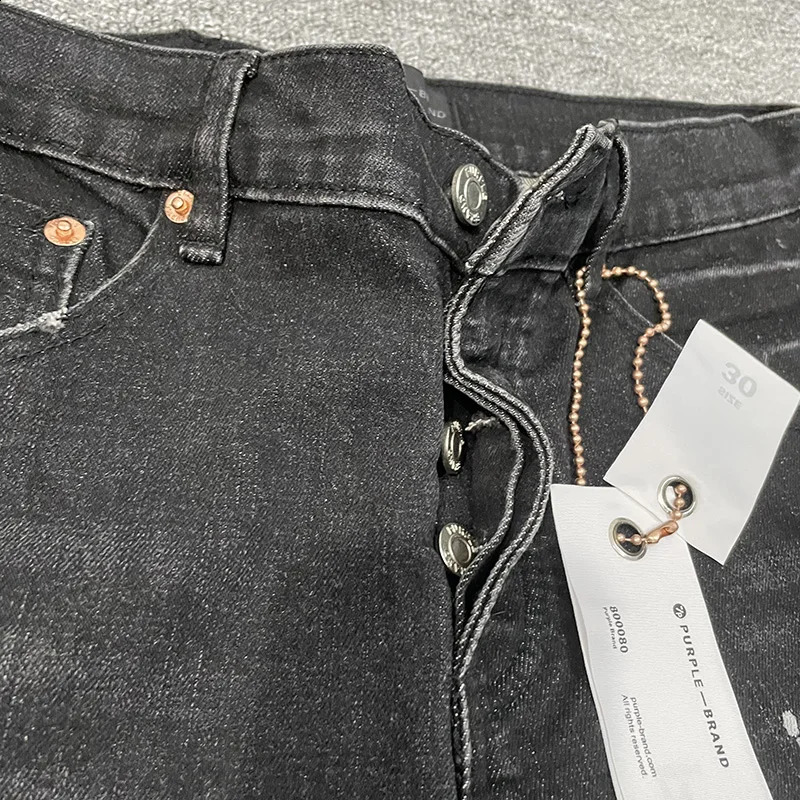 Washed Black High Street Jeans Pants Men Woman Hip Hop Quality Vintage Hole Old Casual Trousers Classic Fashion 250214