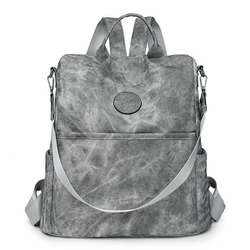 Womens Backpack New Large Capacity Anti theft PU Commuter Backpack Leisure Student Backpack Womens Bag