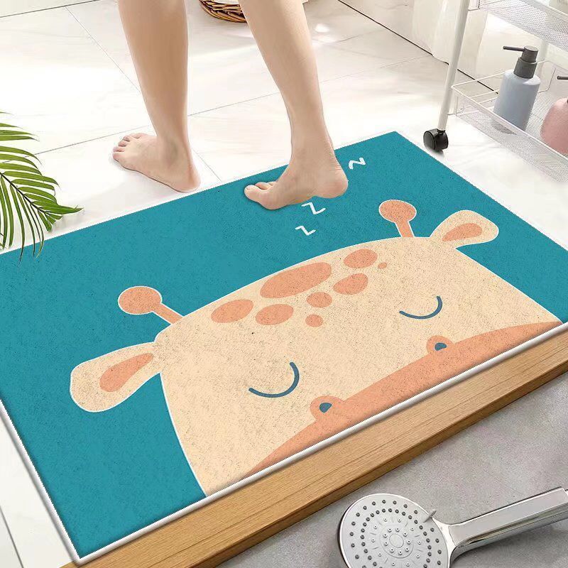 Bathroom Toilet Door Door Water-absorbing Non-slip and Dirt-resistant Door Mats Washable