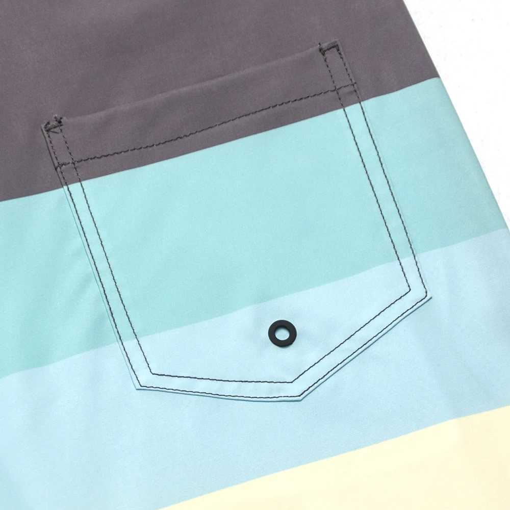 Bermuda Mens Swim Trunks Swimwear Beach Shorts Striped Boardshorts Homme Sport Gym Shorts Stretchy Quick-dry Fitness Shorts W250215