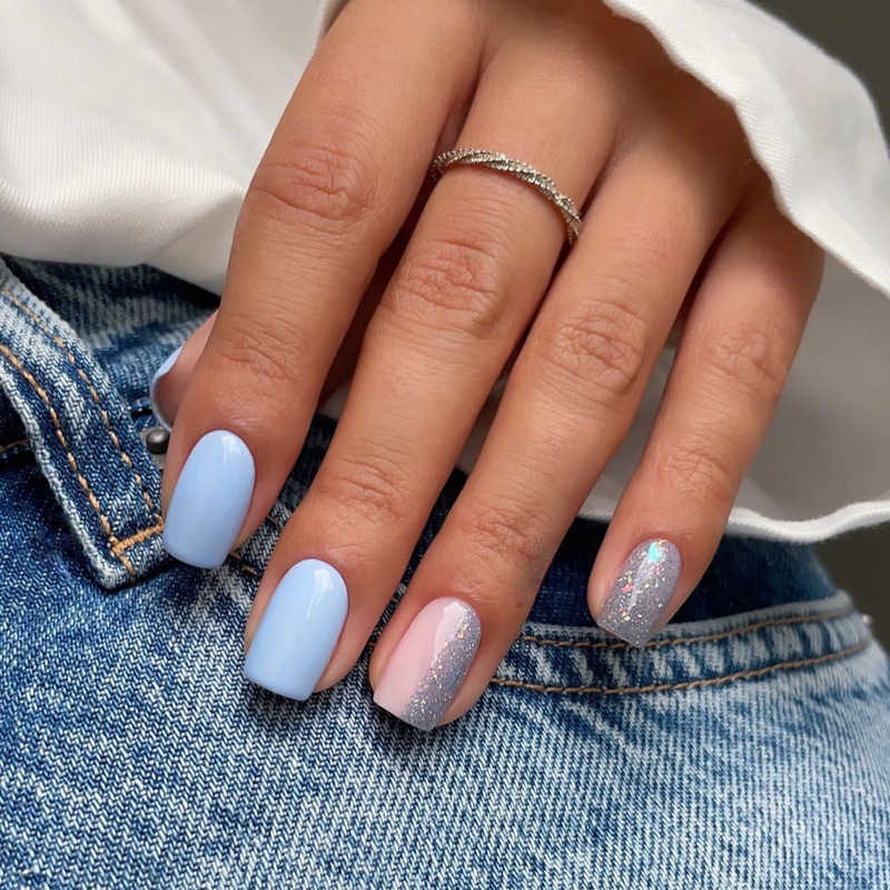 False Nails French style nail art patches are popular with 24 finished nail art patches available for wearing H25215