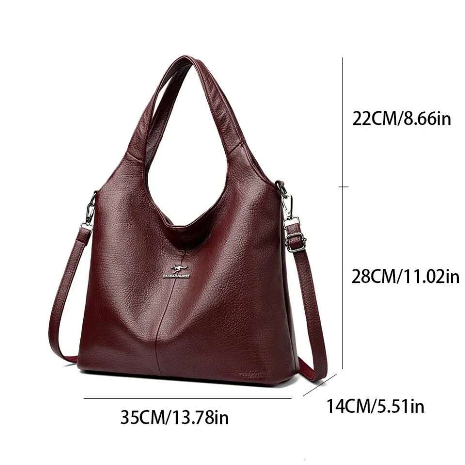 Women's Leather Top-Handle Bags Designer Handbag And Purse Ladies Solid Color Shoulder Crossbody Bag Travel Commuter Sac