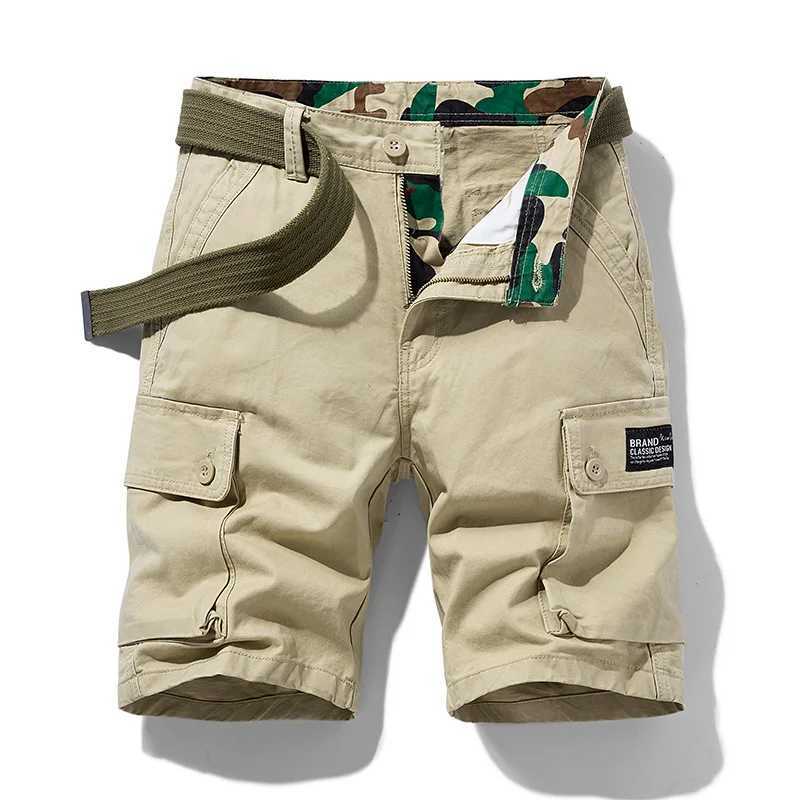 High-End Outdoor Work Clothes Shorts Mens Multi-Pocket Pants Summer New Loose Straight Cotton Casual Shorts W250215