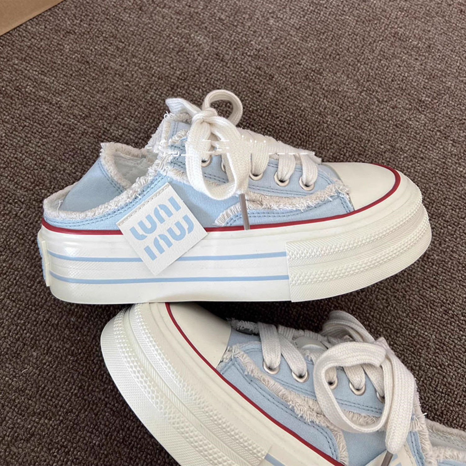 Women's Thick Sole hot Sneakers Casual Outdoor White, Pink, Blue - Comfortable & Stylish for 2024