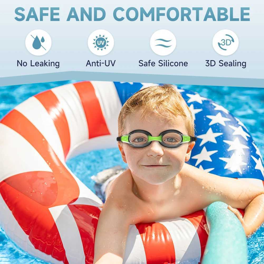 Findway Child Swimming Glasses Upgrade Waterproof Anti Fog UV Professional Diving Swimming Glasses Eyewear Kids for Age 3-10 Z250215