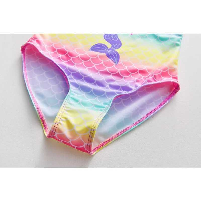 2024 New Arrival Girls One-Piece Swimsuit Childrens Swimwear Colorful Gradient Print One-Piece Swimsuit for ChildrenXJ250214