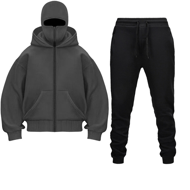 GY02144 New style double hooded spring and autumn hooded sweater suit trend