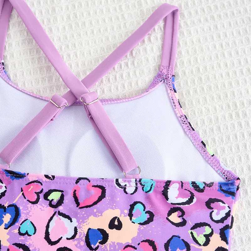 2025 Two Pieces Girls Swimsuit With Shorts Kids Swimwear Female Childrens Bathers Bathing Swimming Swim Suit Summer BeachwearXJ250214
