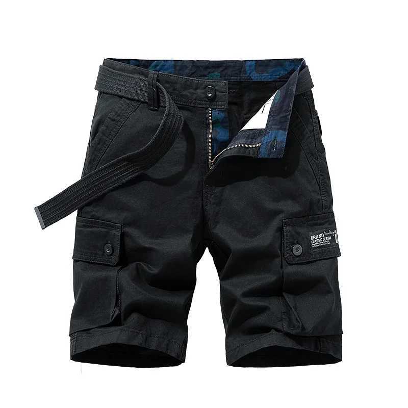 High-End Outdoor Work Clothes Shorts Mens Multi-Pocket Pants Summer New Loose Straight Cotton Casual Shorts W250215
