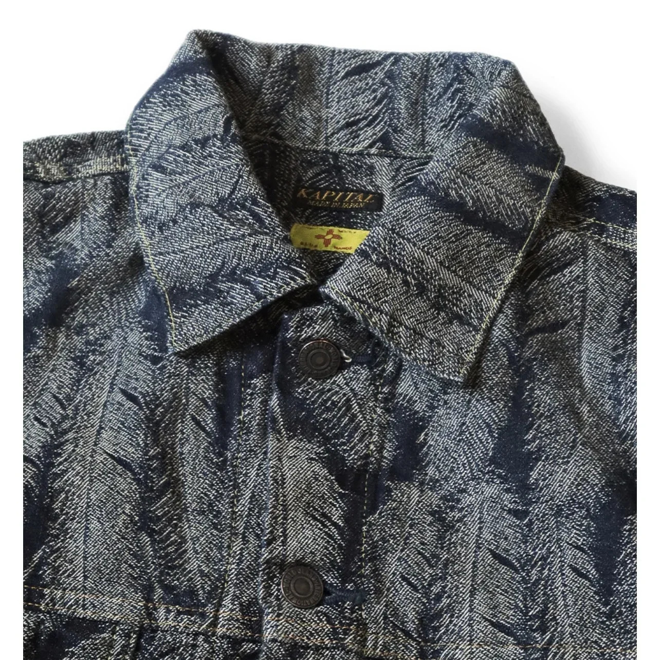 23AW KAPITAL Hirata Hiroshi Japanese Casual Denim Feather Tassels Damaged Long Sleeved Jacket Men Coats 250212