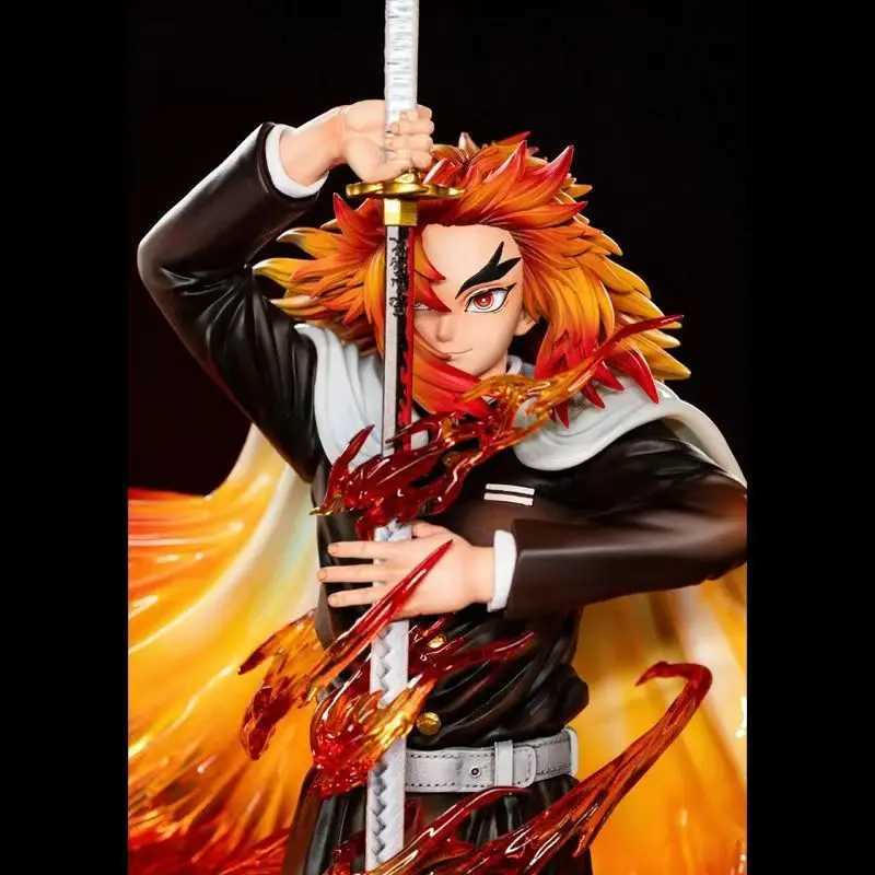 30cm Demon Slayer Figures Rengoku Kyoujurou Figures Anime Figure Pvc Model Statues Collection Room Decoration Table Toys Gifts W250214