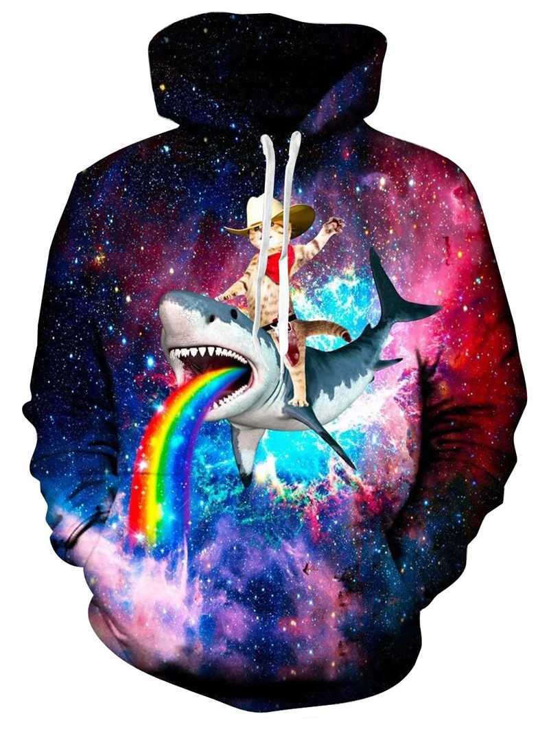 New Printed Unisex Hoodies Novelty Print 3D Patternv Hooded Pullover Sweatshirt With Pocket Hoodie Streetwear Loose Comfortable W250215