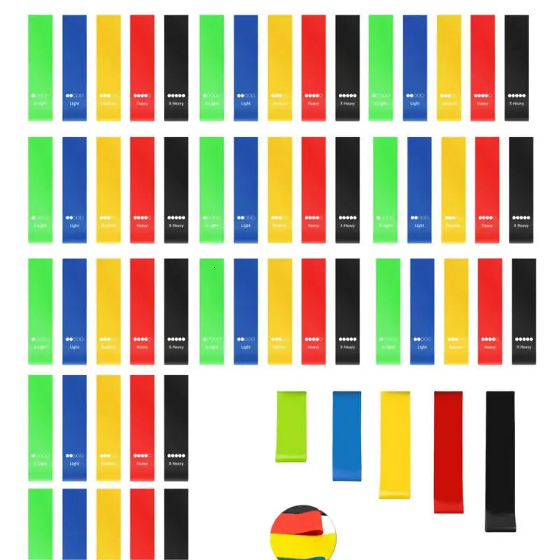 110 yoga resistance rubber bands fitness elastic Pilates gym exercise expansion equipment pink 250213