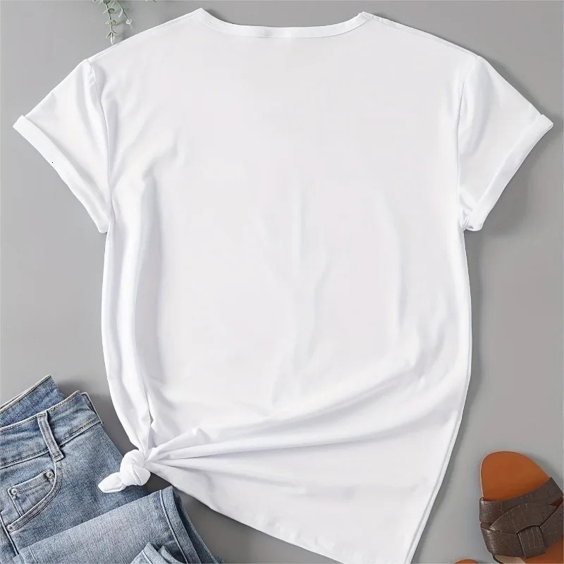Designer Fashion Trend 2025 New Short Sleeved Valentine's Day T-shirt Men's And Women's Roundneck Top