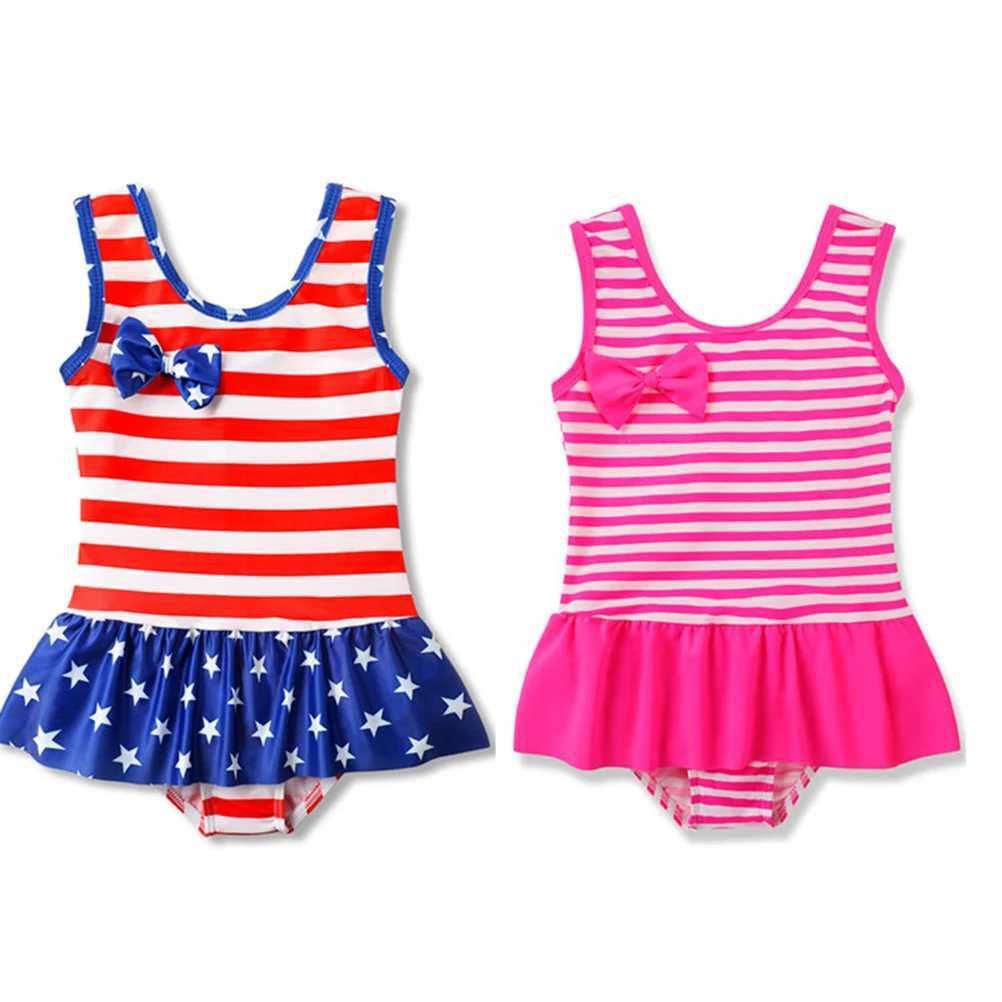 One-piece Girl Swimsuit Beachwear Swimming Costume Toddler Bathing ChildXJ250214