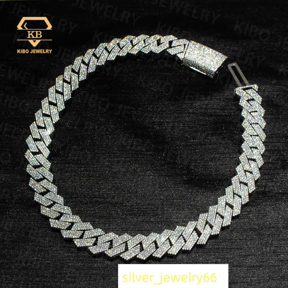 Chaine for Men 8mm 10mm 12mm 15mm Width Hip Hop Diamond Necklace S925 Silver Iced Out Vvs Moissanite Cuban Link Chain