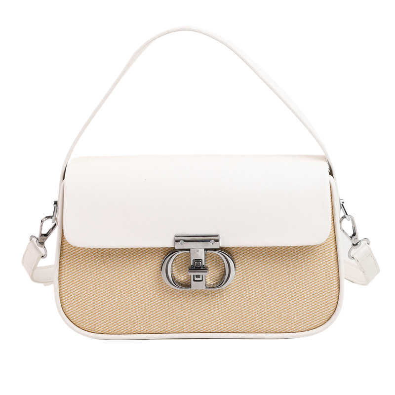 Designer bag Advanced Western Style Handheld Box for Women New Fashionable Color Contrasting Versatile Single Shoulder Crossover Small Square Bag