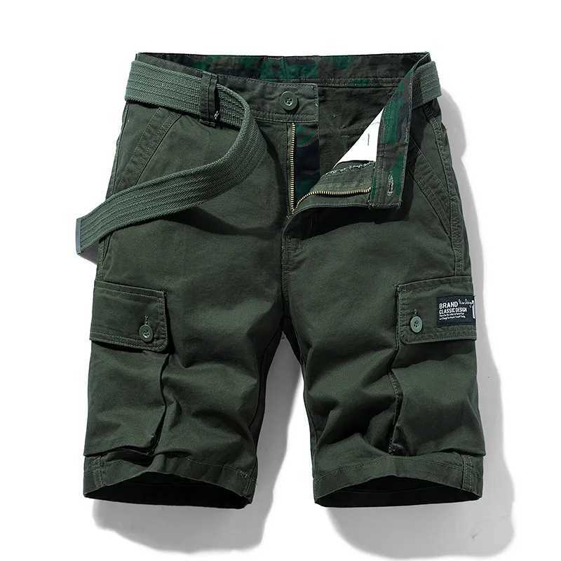 High-End Outdoor Work Clothes Shorts Mens Multi-Pocket Pants Summer New Loose Straight Cotton Casual Shorts W250215